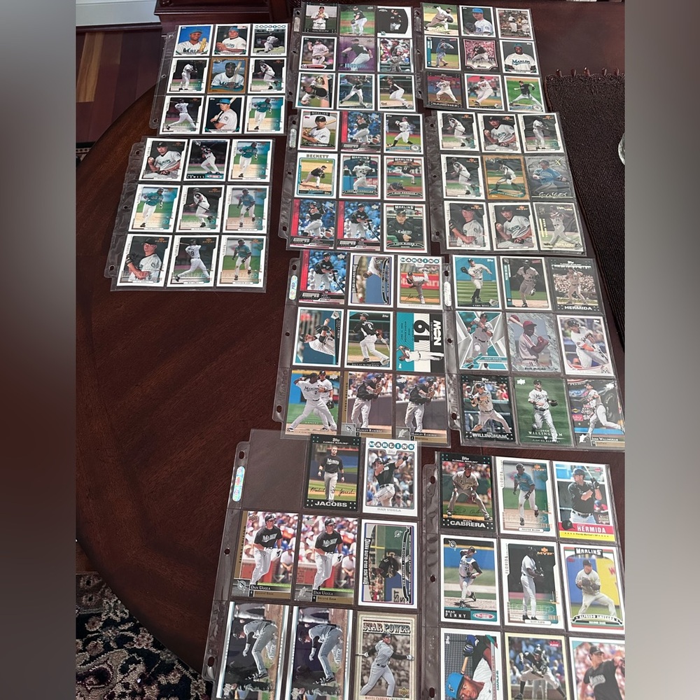 89 MLB Miami Florida Marlins Baseball Trading Cards 1980's - 2000's